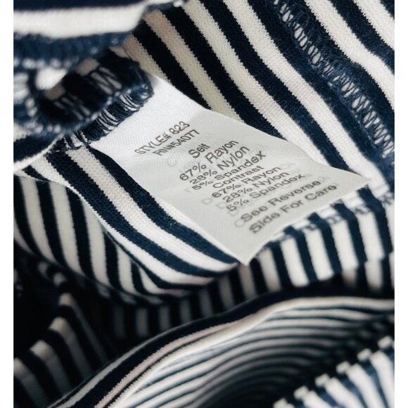 Cabi Striped Double-Breasted Blazer With Gold Buttons thick knit Small - Picture 2 of 5